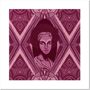 Pink African Goddess Posters and Art